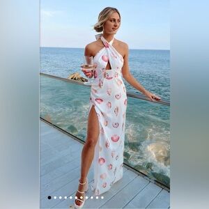 Show Me Your Mumu Adele Halter Maxi Dress